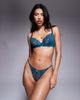Boux Avenue Boux Avenue Heidi plunge bra in teal - part of a set-Blue - 1