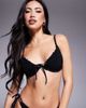 Boux Avenue Boux Avenue Ibiza plunge bikini top in black-Blue - 1