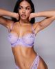 Boux Avenue Boux Avenue Iris sophisticated eyelash lace balconette bra in purple-Multi - 1