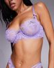 Boux Avenue Boux Avenue Iris sophisticated eyelash lace balconette bra in purple-Multi - 2
