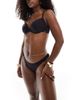Boux Avenue Boux Avenue ruched tanga bikini bottoms in black - 2
