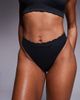 Boux Avenue Boux Avenue scallop ribbed thong in black - 4