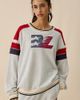 Boys Lie Boys Lie Champs Colorblock Thermal Crewneck Pullover Top in Grey, Women's at Urban Outfitters - 1