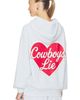 Boys Lie Boys Lie Cowboys Lie Terry Natural Racer Hoodie - 1