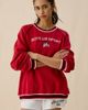 Boys Lie Boys Lie Kara Good Sport Embroidered Graphic Crewneck Pullover Top in Red, Women's at Urban Outfitters - 1