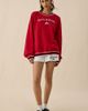 Boys Lie Boys Lie Kara Good Sport Embroidered Graphic Crewneck Pullover Top in Red, Women's at Urban Outfitters - 4
