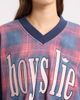 BOYS LIE BOYS LIE Kelly Hayley Graphic Plaid V-Neck Sweatshirt - 4