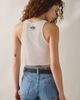 Boys Lie Boys Lie Men Don't Badge Graphic Begee Rib Tank Top in White, Women's at Urban Outfitters - 3