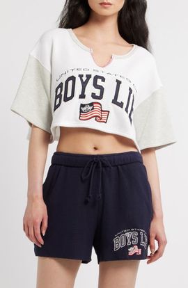 BOYS LIE United States of Boys Lie Graphic Thermal Crop Top