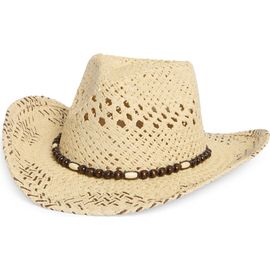 BP. BP. Beaded Detail Straw Cowboy Hat