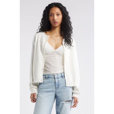 BP. BP. Crewneck Cotton Blend Cardigan