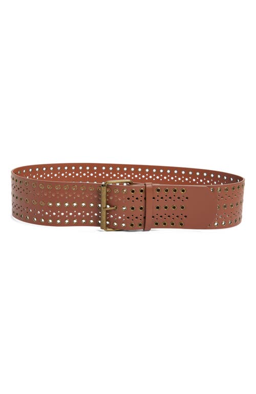 BP. BP. Cutout Grommet Wide Faux Leather Belt