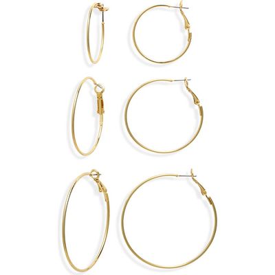 BP. BP. Dipped Set of 3 Thin Hoop Earrings