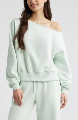 BP. BP. Fleece Off the Shoulder Sweatshirt