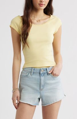 BP. BP. Lace Trim Cotton Blend T-Shirt