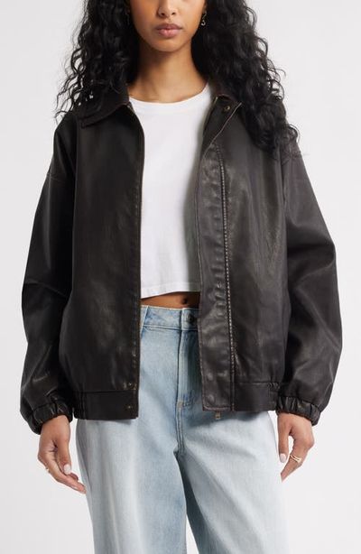 BP. BP. Oversize Faux Leather Jacket