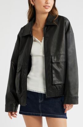 BP. BP. Relaxed Faux Leather Jacket