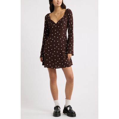 BP. BP. Scoop Neck Long Sleeve Minidress