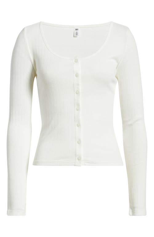 BP. BP. Scoop Neck Pointelle Cardigan