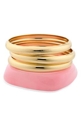 BP. BP. Set of 3 Metal & Resin Bangle Bracelets