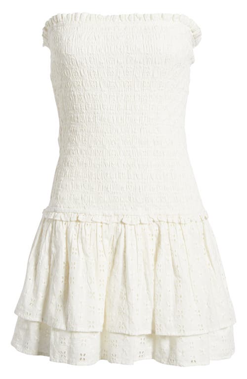 BP. BP. Strapless Smock Eyelet Lace Minidress