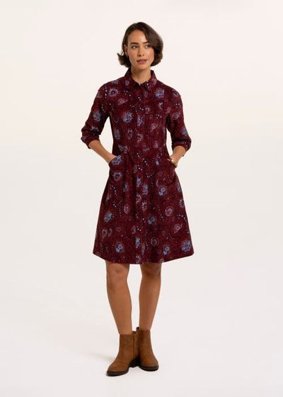 Brakeburn Brakeburn Ash Printed Baby Cord Shirt Dress