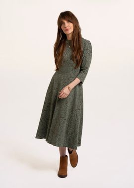 Brakeburn Brakeburn Leyland Slub Jersey Printed Midi Dress