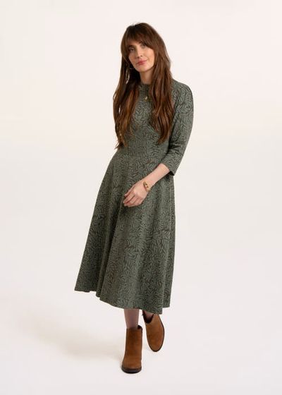 Brakeburn Brakeburn Leyland Slub Jersey Printed Midi Dress