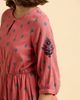 Brakeburn Brakeburn Rolling 3/4 Sleeve Round Neck Midi Dress - 5