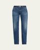 Brandon Maxwell Beau Buckle-Waist Straight-Leg Jeans - 1