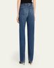 Brandon Maxwell Beau Buckle-Waist Straight-Leg Jeans - 3