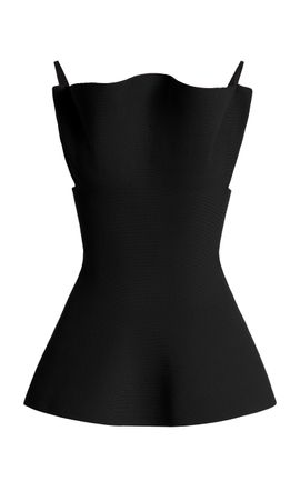 Brandon Maxwell Brandon Maxwell Billie Sculpted Ruffle Top