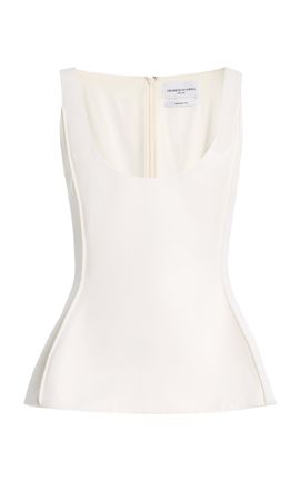 Brandon Maxwell Brandon Maxwell Briar Structured Wool Silk Tank Top