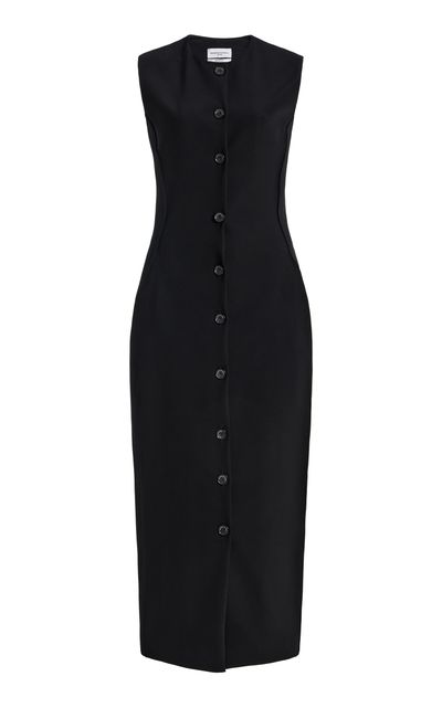 Brandon Maxwell Brandon Maxwell Carolyn ButtonFront Midi Sheath Dress