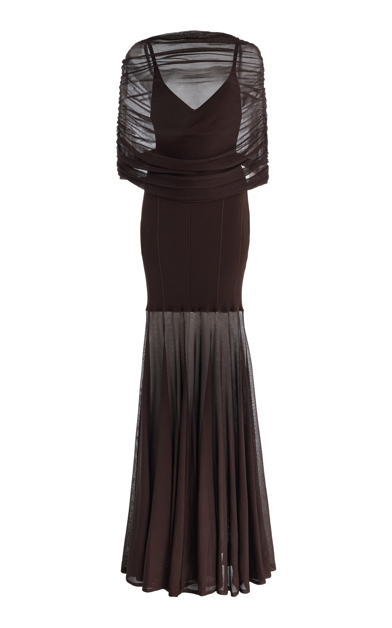 Brandon Maxwell Brandon Maxwell Exclusive Knit Maxi Cape Dress