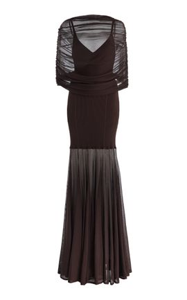 Brandon Maxwell Brandon Maxwell Exclusive Knit Maxi Cape Dress