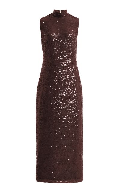 Brandon Maxwell Brandon Maxwell Exclusive Sequined StretchSilk Midi Dress