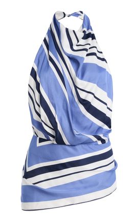 Brandon Maxwell Brandon Maxwell Exclusive Striped Twill Scarf Top