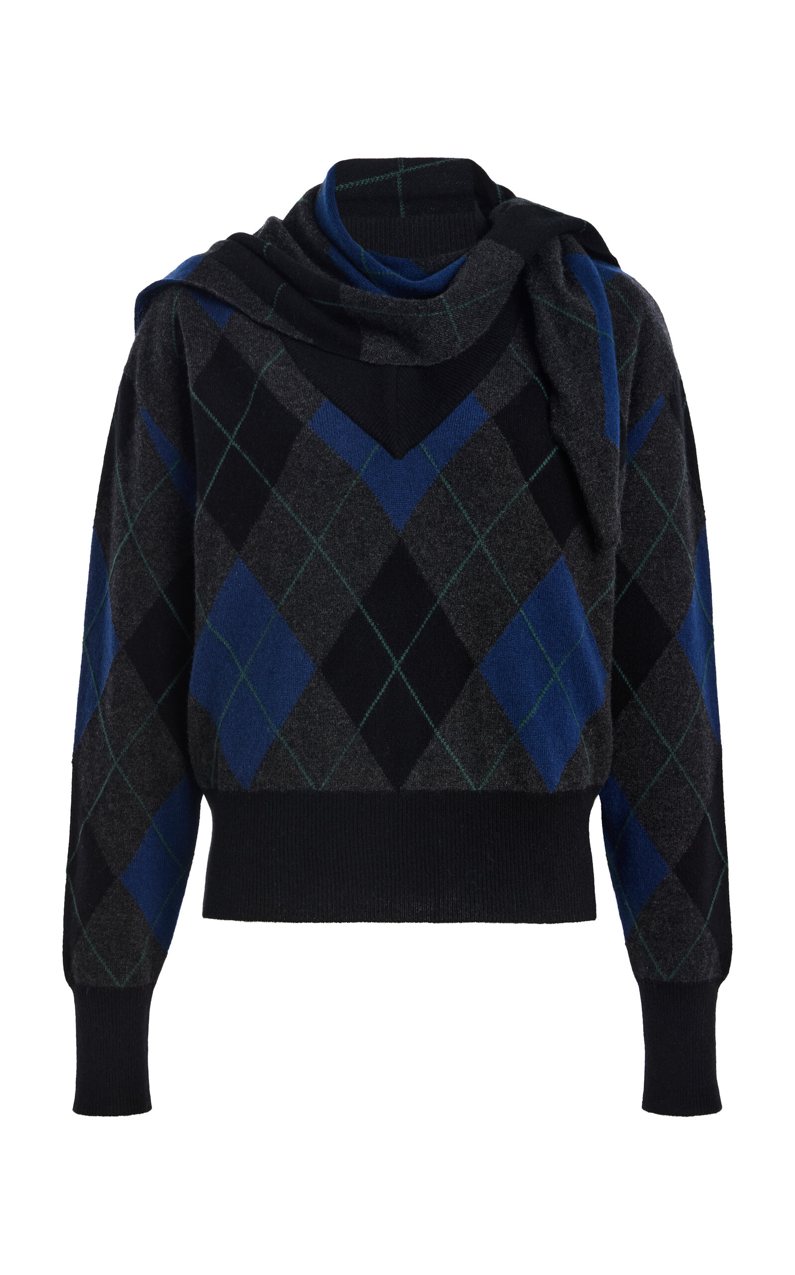 Brandon Maxwell Brandon Maxwell Exclusive The Maris Argyle Cashmere Sweater