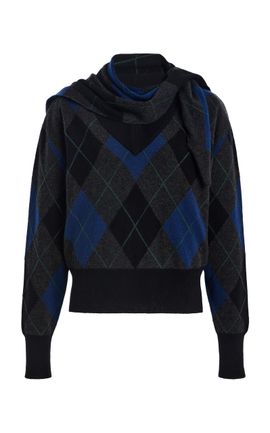 Brandon Maxwell Brandon Maxwell Exclusive The Maris Argyle Cashmere Sweater