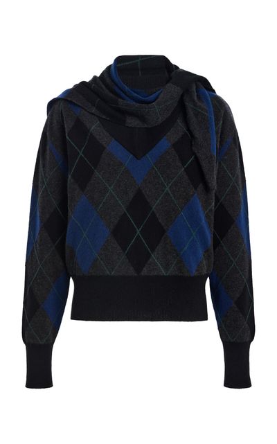 Brandon Maxwell Brandon Maxwell Exclusive The Maris Argyle Cashmere Sweater