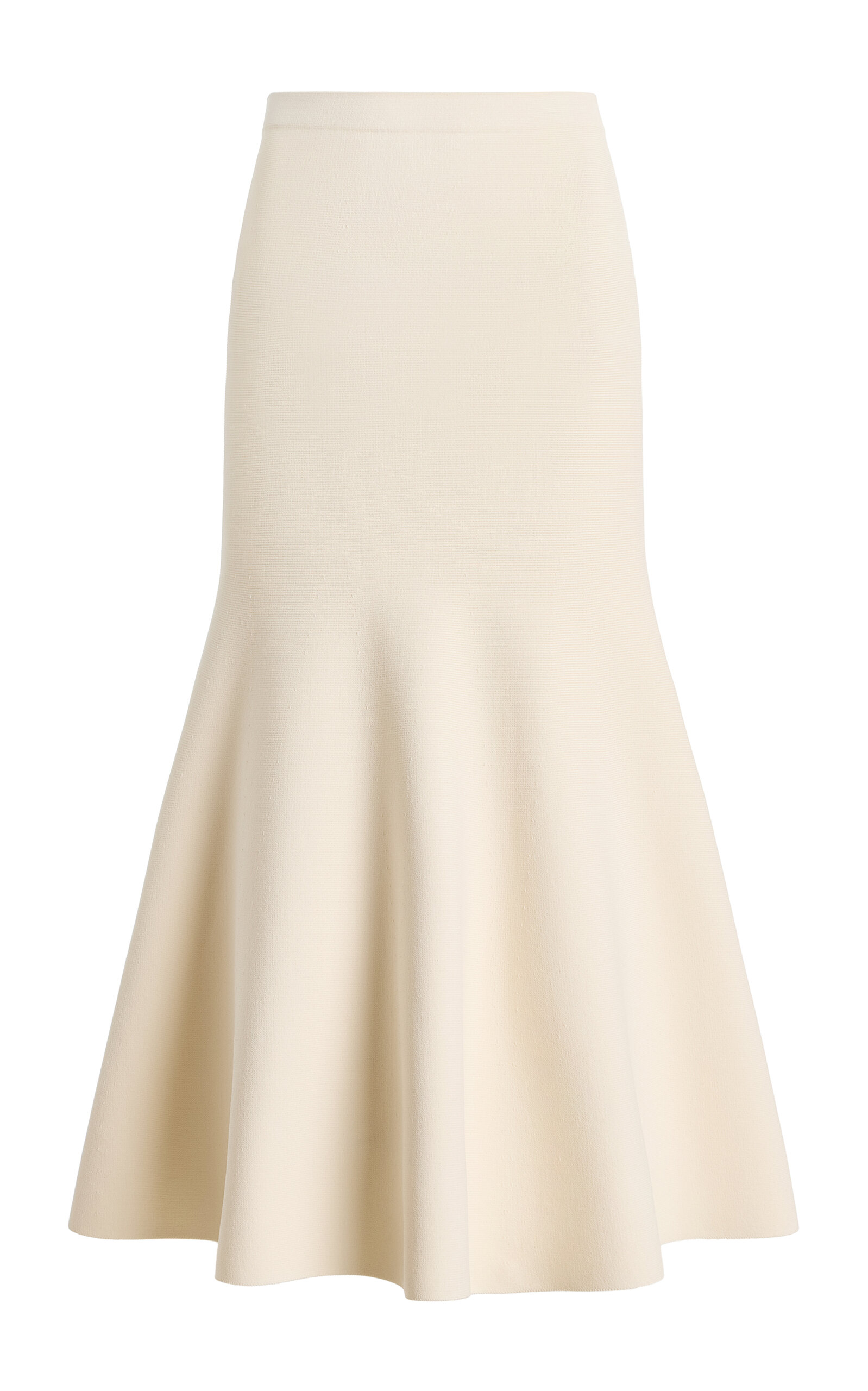 Brandon Maxwell Brandon Maxwell Hendrix Flared Knit Midi Skirt