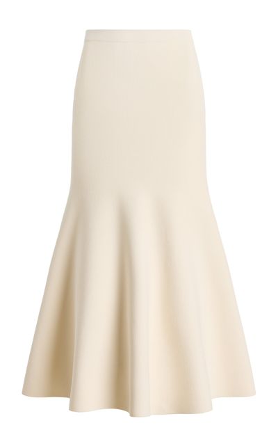 Brandon Maxwell Brandon Maxwell Hendrix Flared Knit Midi Skirt