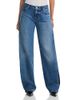 Brandon Maxwell Brandon Maxwell Lana Trouser Jeans in Bi-Color Wash - 1