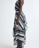 Brandon Maxwell Brandon Maxwell Marin Stripe Scarf Halter Midi Dress - 3