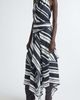 Brandon Maxwell Brandon Maxwell Marin Stripe Scarf Halter Midi Dress - 4