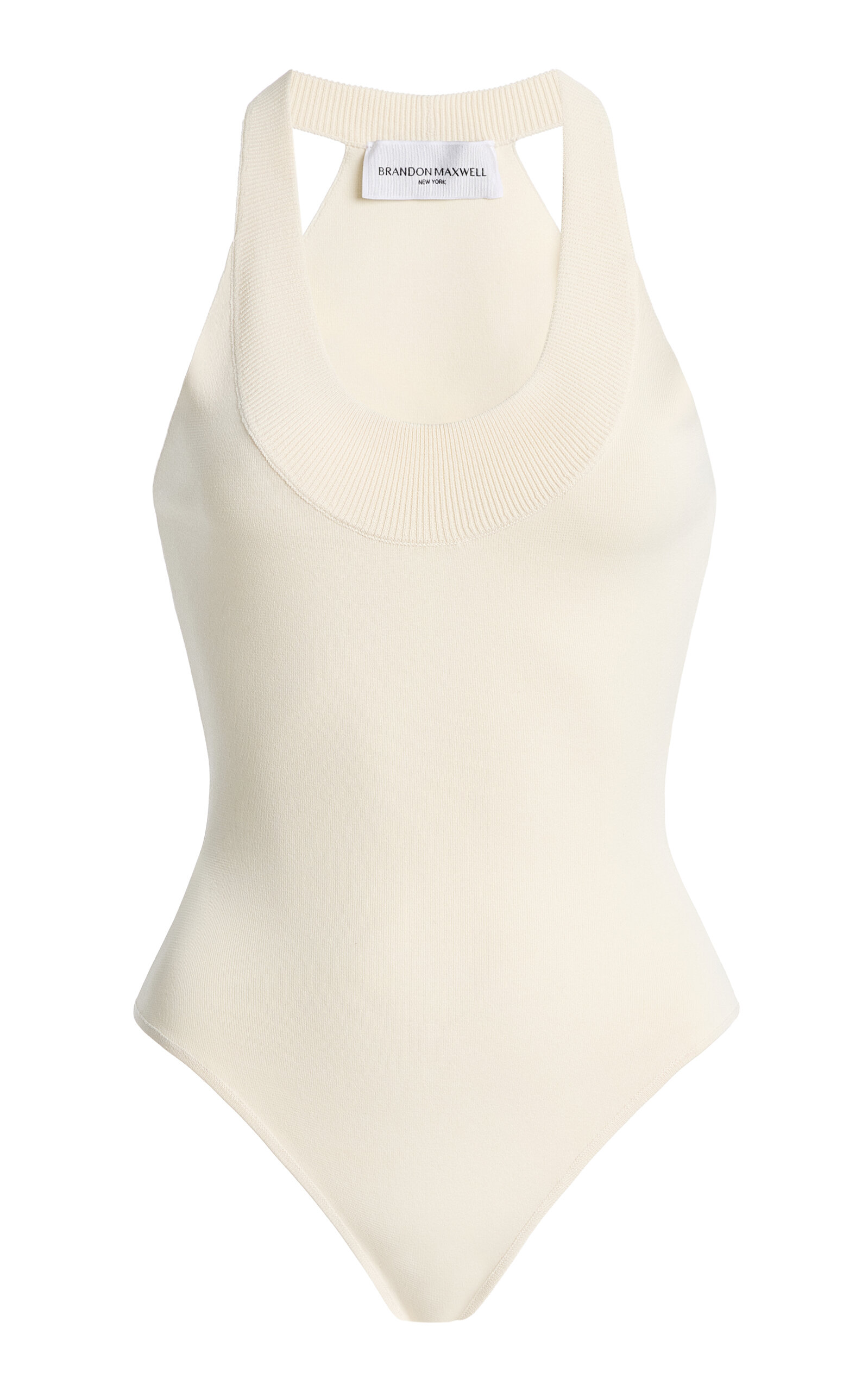 Brandon Maxwell Brandon Maxwell Maude Scoop Neck Bodysuit