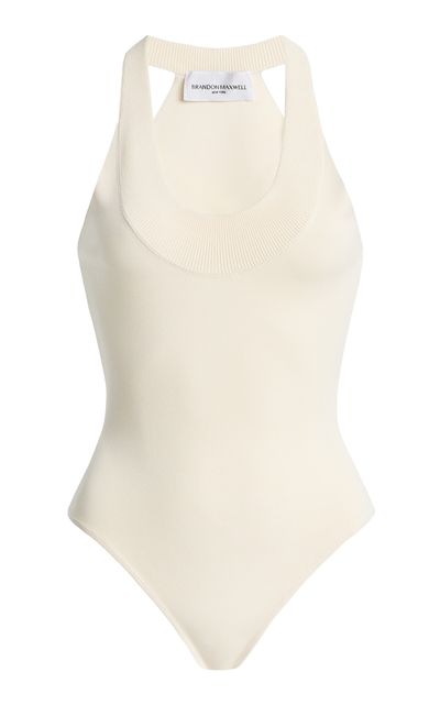 Brandon Maxwell Brandon Maxwell Maude Scoop Neck Bodysuit