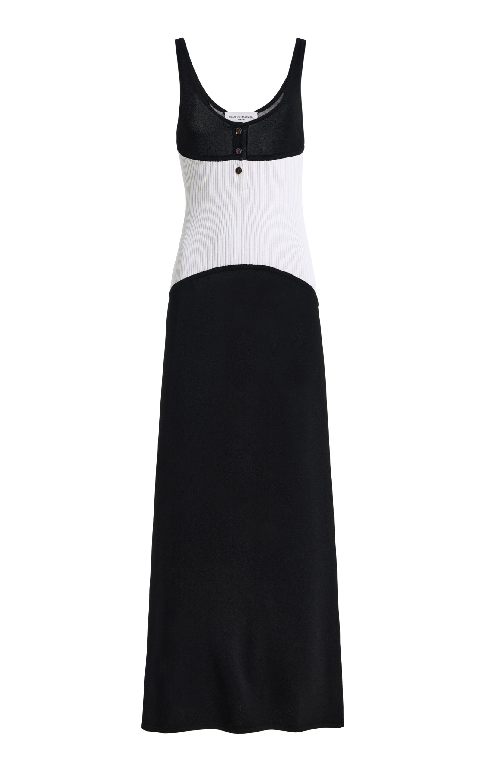 Brandon Maxwell Brandon Maxwell Paloma Color Blocked Midi Dress