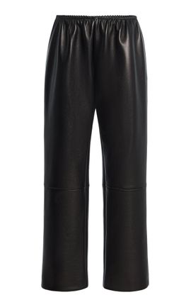Brandon Maxwell Brandon Maxwell Perry Cropped Lamb Leather Pants